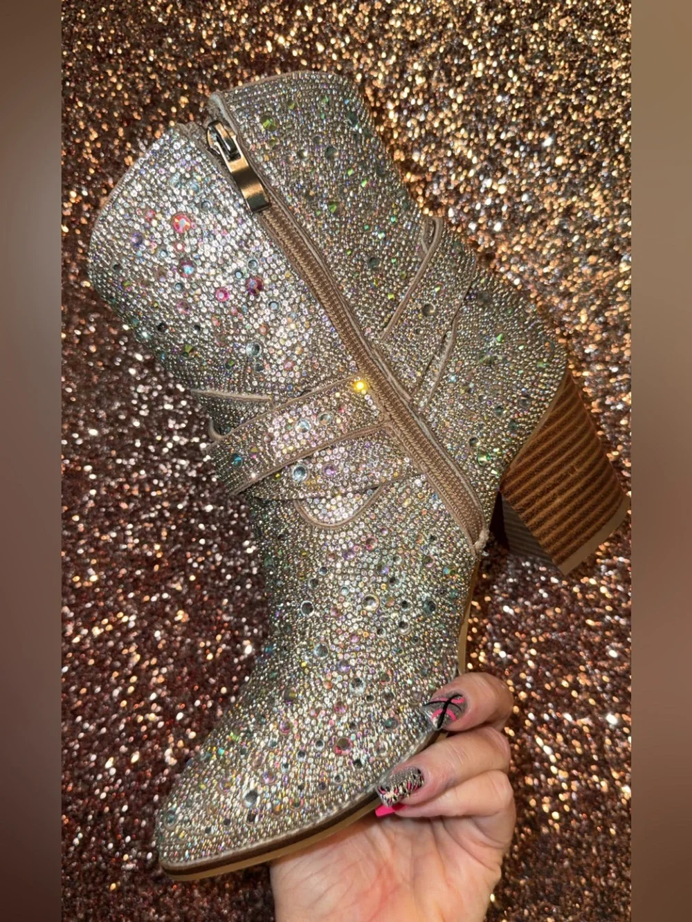 NIB ✨Women's Rhinestone Embellished Ankle Boot